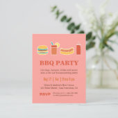 バックヤードBBQ引っ越し祝いパーティーパーティの招待状 招待状 (スタンド正面)