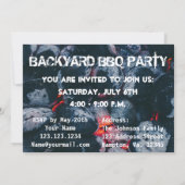 バックヤードBBQ招待状テンプレート 招待状 (裏面)