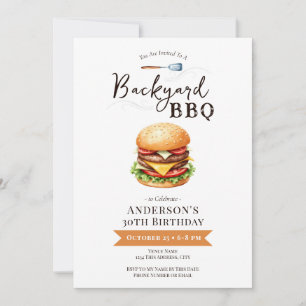 バックヤードBBQ30歳の誕生日パーティー招待状 招待状