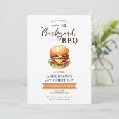 バックヤードBBQ30歳の誕生日パーティー招待状 招待状 (スタンド正面)