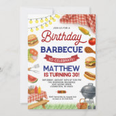 バックヤードBBQ 30th誕生日招待状 招待状 (正面)