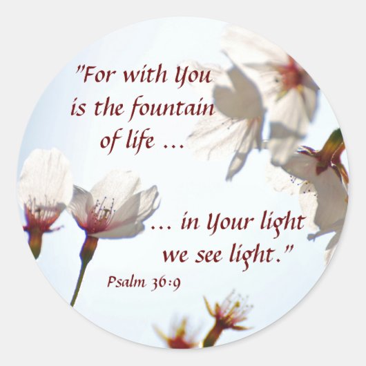 バックライトさくらんぼの花2 ラウンドシール (正面)