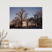 バックライト付きの氷の木 ポスター (キッチン)