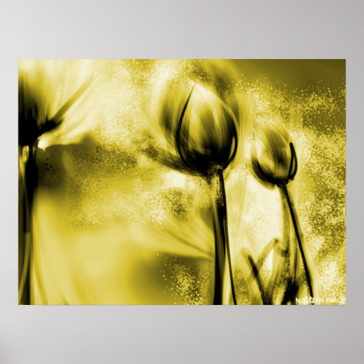 バックライト付きタンポポアンティーク ポスター (正面)