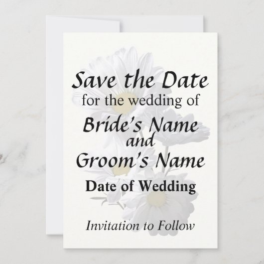 バックライト付きデイジー セーブザデート (正面)