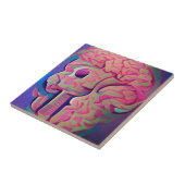 バックライト脳の幾何学的デジタルアート紫 タイル (側面)