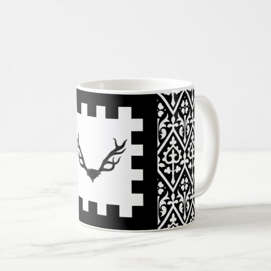 バックランドクロスポピュレースバッジのバーロニー コーヒーマグカップ (正面右)