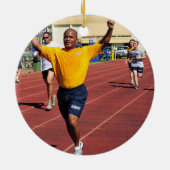 バックランニングレース10 Mile 5kのカスタム写真 セラミックオーナメント (裏面)