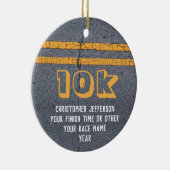 バックランニングレース10k 5kのカスタム写真 セラミックオーナメント (右)
