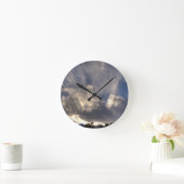 バックリットの雲 ラウンド壁時計 (ホーム)