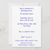 バックリットの黄色いラッパスイセン 招待状 (裏面)