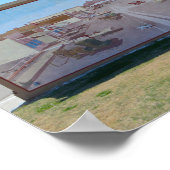 バックリンカンザスメイン通りヴィンテージ壁画 ポスター (角)