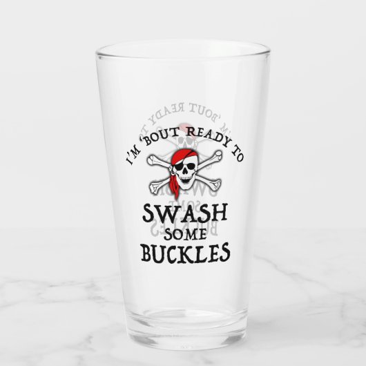 バックルを飲み込む準備ができている タンブラーグラス (裏面)