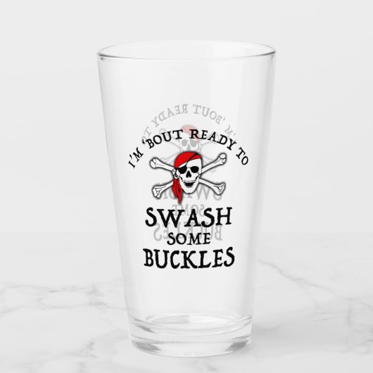 バックルを飲み込む準備ができている タンブラーグラス (正面)