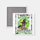 バックルアップバターカップちょうど私の魔女のスウィットをフリップ マグネット (正面/裏面)