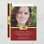 バックルバンド卒業発表はがき インビテーションポストカード (正面/裏面)