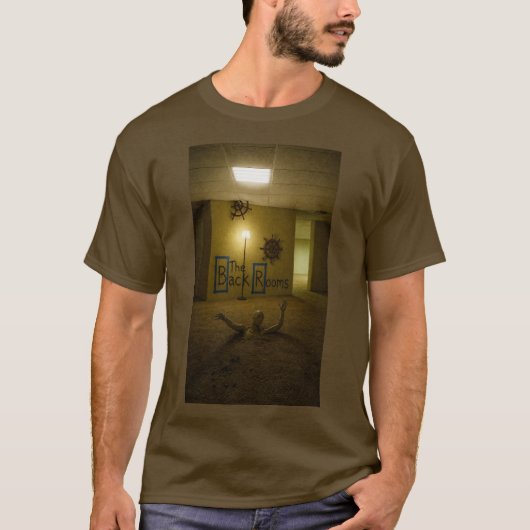 バックルームズの沈む信号 怪奇Tシャツ Tシャツ (正面)