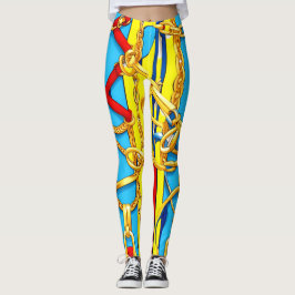 バックル、ストラップ、チェーン レギンス