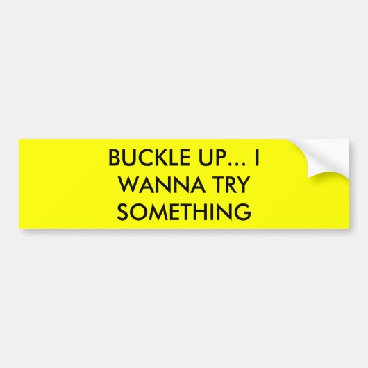バックル… 私は何かを試みたいと思います バンパーステッカー (正面)