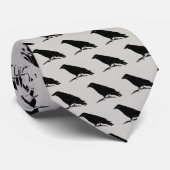 バックレイバン鳥不気味ハロウィーンパターン ネクタイ (ロール)