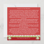 バックレッドオーナメントクリスマスカードのニュースレター 招待状 (裏面)