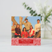 バックレッドクリスマスカーストライプドのニュースレター 招待状 (スタンド正面)