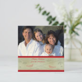 バックレッドバードバードホリデーカードにニュースレター 招待状 (スタンド正面)