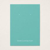 バックロゴティール（緑がかった色）アクアブルーイヤリングディスプレイカード (正面)