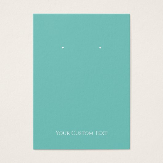 バックロゴティール(緑がかった色)アクアブルーイヤリングディスプレイカード (正面)