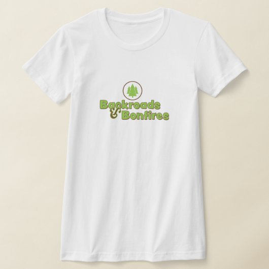 バックロードと焚き火女性のジャージ素晴らしーTシャツ Tシャツ (レイダウン)