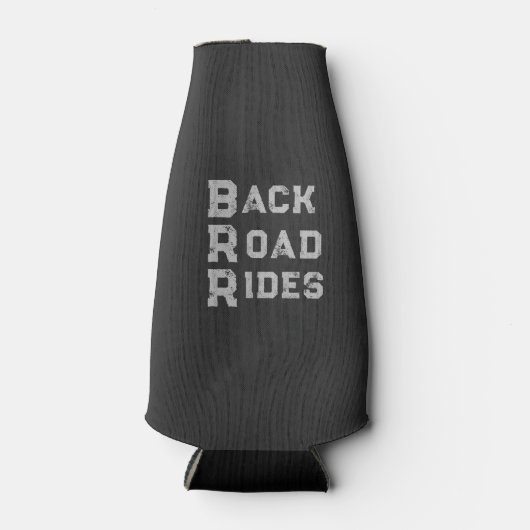 バックロードライドのロゴグレーレタリング ボトルクーラー (正面)
