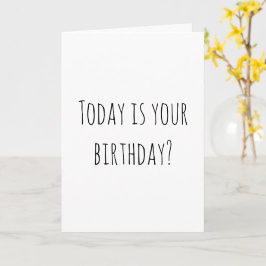 バックワイルド誕生日 カード (黄色い花)