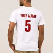 バック付きデンマークのアイスホッケー国旗プリント Tシャツ (裏面)