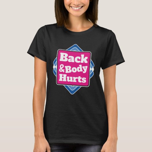 バック体イタ引用文トレーニングジムトップ4 Tシャツ (正面)