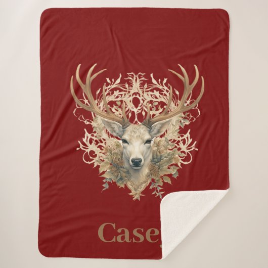 バック威厳のある-名前をカスタムする シェルパブランケット (正面)