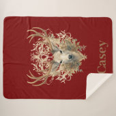 バック威厳のある-名前をカスタムする シェルパブランケット (正面(横))