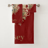 バック威厳のある-名前をカスタムする バスタオルセット (インサイチュ)