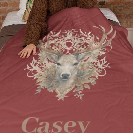 バック威厳のある-名前をカスタムする フリースブランケット