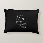 バック感動的な後悔のフランス語を見ないで下さい アクセントクッション (裏面)