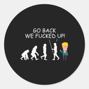 バック我々はアンチトランプ2020おもしろい選挙アプリパーを終了 ラウンドシール