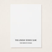 バック文字ホワイトプレーンシンプルカスタムイヤリングカード (裏面)