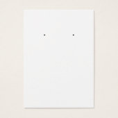 バック文字ホワイトプレーンシンプルカスタムイヤリングカード (正面)