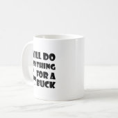 バック狩りのマグおもしろいに何か コーヒーマグカップ (正面左)