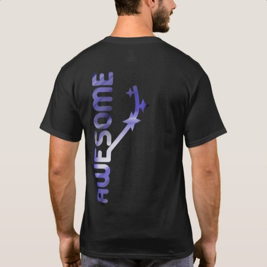 バック素晴らしプリントTシャツ傾向抽象芸術ラベンダー Tシャツ