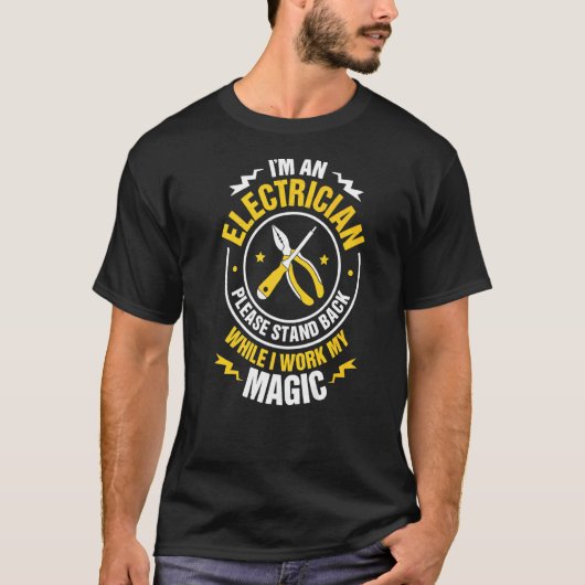 バック電気技師を頼む Tシャツ (正面)
