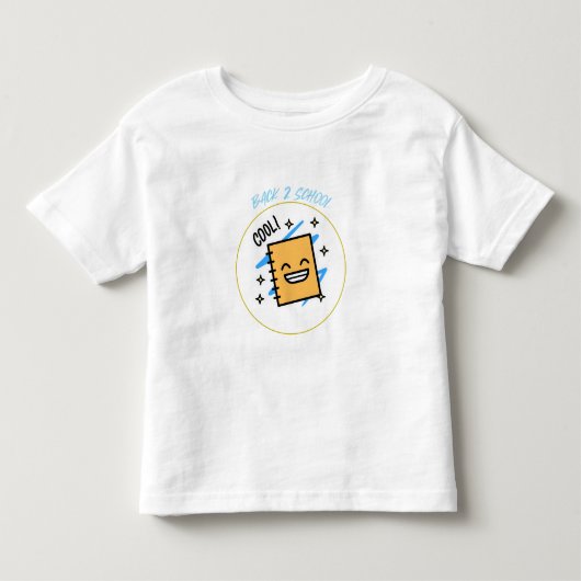 バック2学校クール開始Tシャツ トドラーTシャツ (正面)