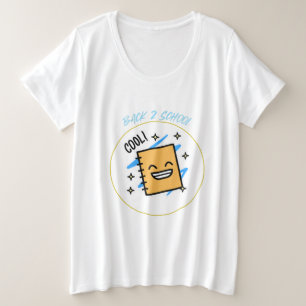 バック2学校クール開始Tシャツ プラスサイズTシャツ