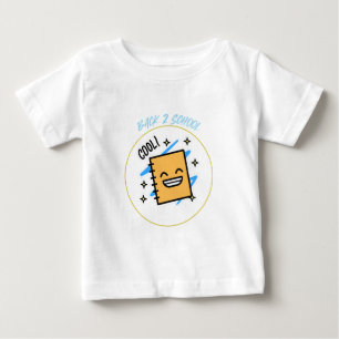 バック2学校クール開始Tシャツ ベビーTシャツ