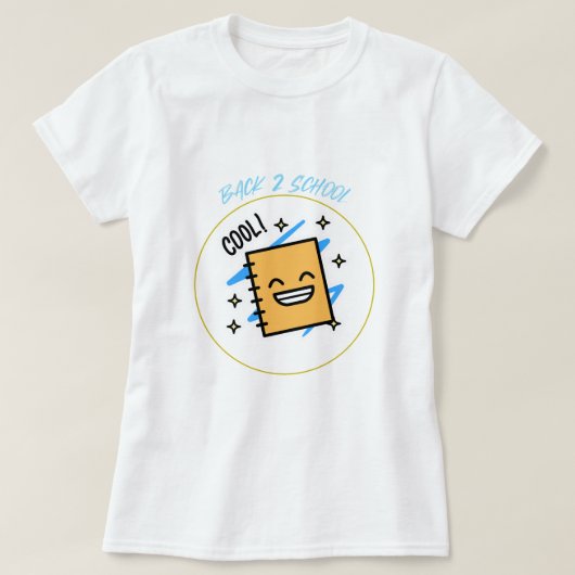 バック2学校クール開始Tシャツ Tシャツ (デザイン正面)