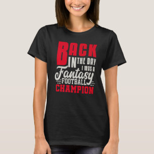 バック・イン・ザ・デイファンタジー・フットボール・チャンピオン荷車を引く Tシャツ